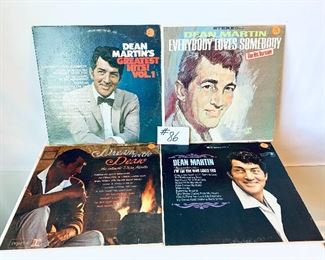 Lot 86- $6 EACH   Dean Martin Albums, Greatest Hits Vol.1(SOLD)  Everybody Loves Somebody/ I'm The One Who Loves You/ Dream with Dean - Condition: Ranges Good to Acceptable
