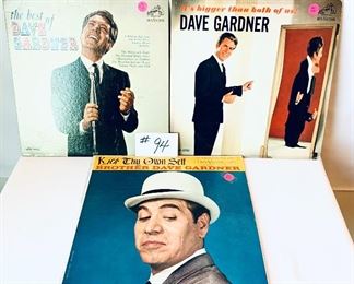 Lot 94- $14,  Dave Gardner Albums, The Best of, 1964/ It's bigger than the both of us, 1963/ Kick Thy Own Self ,1960 - Condition: Good to Fair