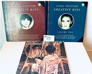 Lot 95- $28,  Linda Ronstadt Albums, Greatest Hits ,1976/ Greatest Hits Volume 2, 1980/ Simple Dreams, 1977 - Condition: All are Good
