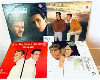 Lot 97- $40,  Righteous Brothers Albums 1960's, Souled Out, Acceptable/ Soul & Inspiration, Fair/ Back to Back, Fair/ Greatest Hits Vol.2,Good
