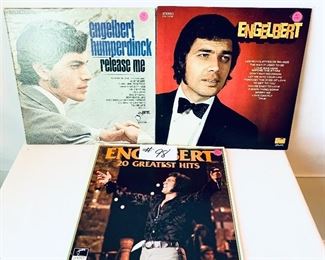 Lot 98- $22,  Engelbert Humperdinck Albums, Release Me, 1967, Cond.:Good/ Engelbert, 1969, Cond.:Very good/ 20 Greatest Hits, 1977, Cond.:Good
