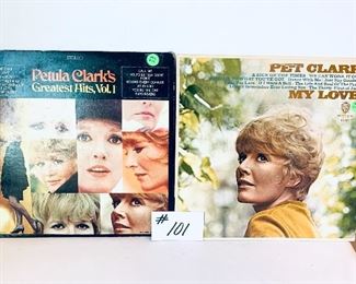 Lot 101- $12,   Petula Clark Albums, Greatest Hits, Vol.1, 1968 Condition:Fair/ My Love, 1966, Condition:Good
