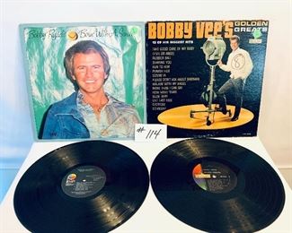 Lot 114- $10,  Bobby Vee Golden Greatest, 1962/ Bobby Rydell, Born With a Smile ,1976 - Condition: Both are Acceptable
