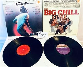 Lot 121- (SOLD)  Footloose Soundtrack,1984, Cond.:Fair/ 
Big Chill Soundtrack, 1983, Cond.:Good
