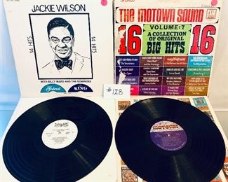 Lot 128- $11,  The Motown Sound Collection, Vol 7, 1967, Cond: Fair/ Jackie Wilson Vol 3, 1977, Cond.:Good
