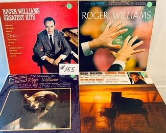 Lot #155 - $18, Roger Williams Albums, 1960's, Greatest Hits, Good/ Summer Wind, Fair/ 
With these hands, Very Good/ I'll Remember You, Very Good

