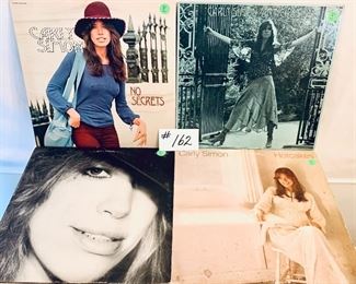 #162 - $20, Carly Simon Albums, 1970's, Condition: Very Good to Acceptable