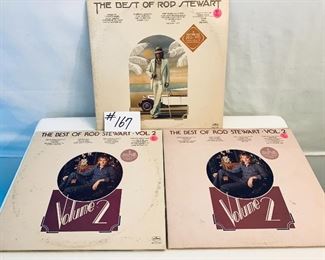 #167 - $20, Rod Stewart The Best Of, 1976, Very Good/ The Best of Vol. 2 , 1976,  Good/The Best of Vol. 2 , 1976,  Good