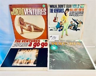 #171 - $28, The Ventures  Albums, 1960's/70's, Condition: Good to Fair