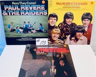 #173 - $13, Paul Revere & The Raiders Albums 1960's, Condition: Very Good, Acceptable, Fair