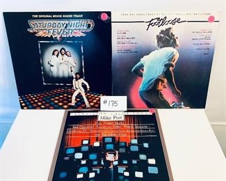 Lot #175 - $20, Saturday Night Fever,1977, Very Good/ Mike Post Television Theme Songs, 1982, Very Good/ Footloose, 1984,  Acceptable
