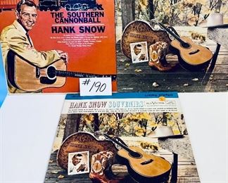 Lot #190 -$18,  Hank Snow Albums 1960 & 1961, Condition: Very Good and Good