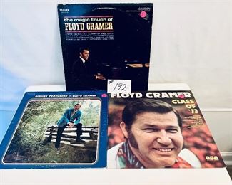 Lot #192 - $12,  Floyd Cramer Albums 1960's/70's, Condition: Very Good to Acceptable
