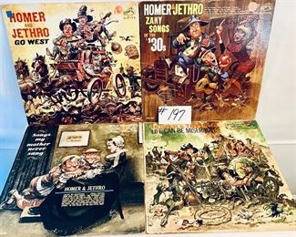 Lot #197 -$24,   Homer and Jethro Albums 1950's/60's, Condition: Good to Fair