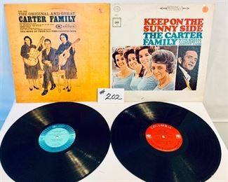 Lot #202 -$10,   The Carter Family Albums 1962 & 1964, Condition: Both Good