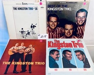 Lot 218 - $15, The Kingston Trio Albums 1959, 63, 64, 66, Condition: (3) Good, (1) Fair
