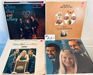 Lot 221 -$20,  Peter, Paul & Mary 1960 & 70, Condition: Good to Fair