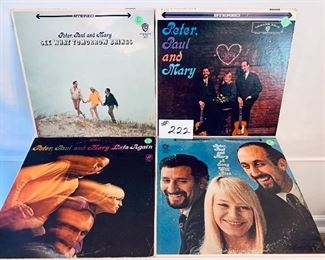 Lot 222 -$20,  Peter, Paul & Mary 1960's, Condition: Very Good to Fair