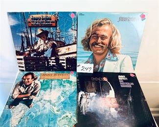#247 -$8 Each,  Jimmy Buffet Albums 1973 -1983, Condition:Very Good to Fair -  White Sports Coat & A Pink Crustacean  Havana Daydreamin'/Somewhere Over China/ One Particular Harbour 
