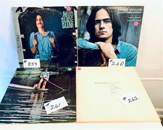 #259 -$7, Mud Slide Slim, Acceptable/  #260 -$7, Sweet Baby James, Acceptable/ #261 -$6, One Man Dog, Acceptable/  #262 (-Sold)James Taylor, Acceptable