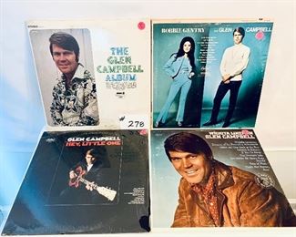 Lot 276 - $12,    Glen Campbell Albums  1968 & 1973. Condition: Good