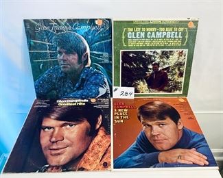 Lot 284 -$16,   Glen Campbell Albums 1962-1972, Condition: Very Good to Acceptable