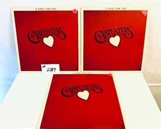 #289 -$7 Each,  Carpenters A Song For You 1972 , Condition: Very Good(1) Good(1)  Acceptable(1) (1 SOLD)
