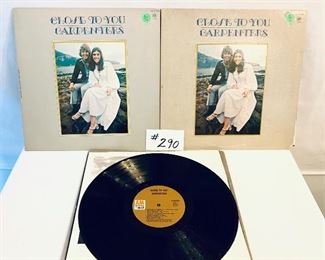 #290 - $7 Each,  Carpenters Close To You 1970, Condition: Very Good(2) Good(1)
