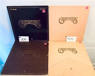 #291-$6 Each, The Singles, Acceptable & Very Good / (1-SOLD  ) #292 - $8 Each, Carpenters Envelope Cover, Acceptable & Very Good
