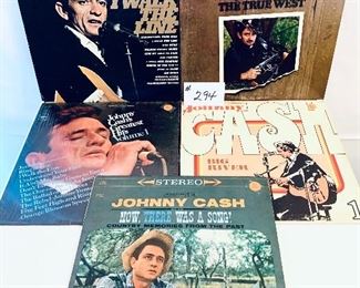 Lot 294 - $45, Johnny Cash Albums  1960-1967, Condition: Good to Acceptable
