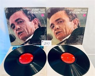 #297 - $17 Each,  Johnny Cash At Folsom Prison 1968 , Condition: Both Acceptable 
