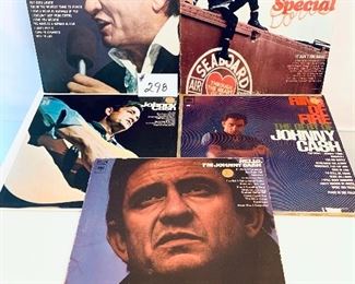 Lot 298 - $32,   Johnny Cash Albums  1963-1970, Condition: Very Good and Acceptable