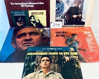 Lot 299 - $35, Johnny Cash Albums 1962-1969, Condition:Good to Fair