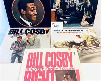 Lot 300 -$10, Bill Cosby Albums 1963-1971, Condition: Very Good to Fair