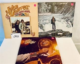 Lot 302 - $12, John Denver Albums 1972 & 1974, Condition: Good (all 3)