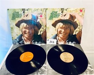 #303 - $10 Each,  John Denver's Greatest Hits 1975, Condition: Very Good(Both)
( ONE SOLD) 