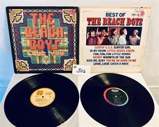 Lot 306 - $14,  The Beach Boys Love You 1977, Good/  The Best of The Beach Boys 1966, Fair
