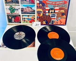 Lot #307 - $15,   Beach Boys Albums, Light LA Album 1979, Good/ Spirit of America 1975, Good
