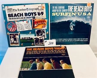 Lot 309 - $20,  Beach Boys Albums  1963,1965,1976, Condition: Good (All 3)