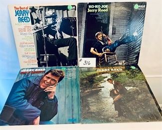 Lot #316B- ( 4) JERRY REED $ 4 EACH 
good- fair condition. 1971-1973
THE BEST OF JERRY REED (SOLD) WHEN YOU’RE HOT YOU'RE HOT, HOT A’ MIGHTY, KO-KO JOE