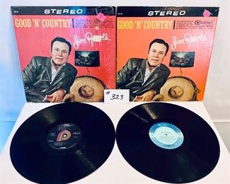 LOT 323-   Jim Reeves $4 EACH
GOOD N COUNTRY/Acceptable - good.  1963