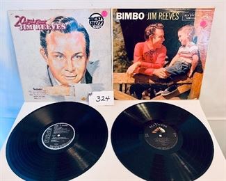 Lot 324- A,B.  JIM REEVES  $10 EACH
very good, good. 1986, 1957
