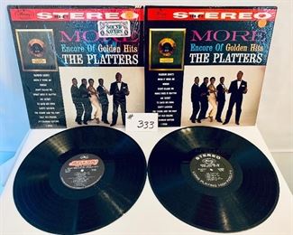 LOT 333- THE PLATTERS $8 EACH 
MORE ENCORE OF GOLDEN HITS 
Very good- good 1960