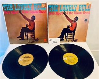 Lot 340-Herb Albert’s Tijuana brass 
$4 EACH  THE LONELY BULL 
very good 1962