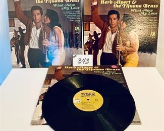 LOT 343- Herb Albert’s Tijuana brass
$6 EACH  WHAT NOW MY LOVE. very good-good 1966