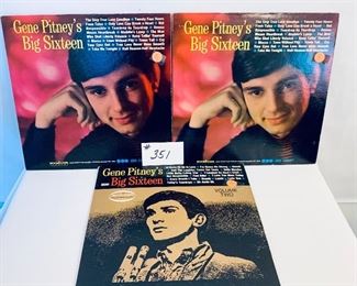 Lot #351- (3) Gene Pitney  $12
Good-acceptable. 1964-1965 