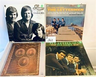 LOT 362- (4) THE LETTERMEN  $26
very good -acceptable. 1962-1971