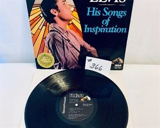 #366 - ELVIS $12. HIS SONGS OF INSPIRATION 
good condition 1977