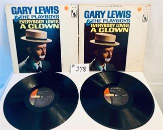 #378- Gary Lewis and the playboys
$5 EACH. EVERYBODY LOVES A CLOWN 
good-acceptable 1965