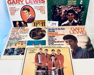 Lot 379- (5) Gary Lewis and the playboys
$26. good-acceptable condition. 1965-1975